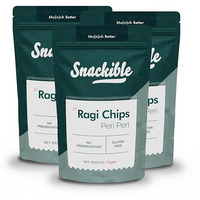 HONMICON Snackible MU(N) CH BETTER Peri Peri Ragi Chips-55Gm (Pack Of 3)