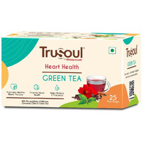 TruSoul By Baidyanath Natural Herbal Heart and Health Green Tea, Beneficial Properties of Hibiscus and Clove, Supports a Healthy Heart with Advantages of an Herbal Kadha (25 tea bags)