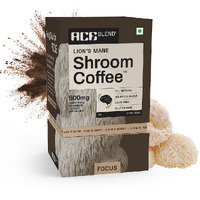 Ace Blend Lions Mane SHROOM COFFEE | 15 serves | Mushroom Coffee | KSM 66 Ashwagandha | L-Theanine | MCT | Focus | Memory | 100% Arabica | Instant Black Coffee | Keto | Cold/Hot Brew