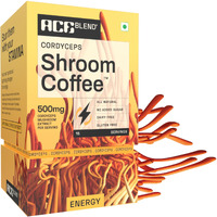 Ace Blend Cordyceps SHROOM COFFEE | 15 serves | Mushroom Coffee | KSM 66 Ashwagandha | L-Theanine | MCT | Immunity | Energy | 100% Arabica | Instant Black Coffee | Fasting Friendly | Cold/Hot Brew