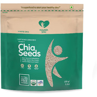 Nourish You Organic White Chia Seeds 150G | USDA Certified Grain | Gluten Free | Super Source of Calcium, Protein Fibre & Antioxidant | Enriched with Omega 3 & Zinc | Diet Food | SuperFood | Pack of 1