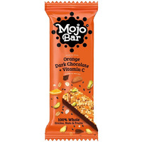 Mojo Bar Energy Bars Orange Dark Chocolate & Vitamin C | 100% Whole Grains, Nut & Fruit | High Energy & Granola Bars | Pack of 6 x 32g Energy Bars | Gluten Free & No Preservatives