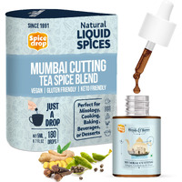 Spice Drop Mumbai Cutting Chai Masala Extract | Contains Cardamom, Ginger & Clove | Flavors 180 cups | 5ML equals 125 grams of powder | No preservative | 1 drop per cup | Tea Masala Drops
