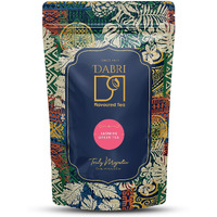 DABRI Jasmine Green Tea Loose Leaves With Dried Jasmin Flowers, Natural Flavour Rich In Antioxidants Helps To Boost Your Metabolism|Boost Brain Function (Pouch Of 100 Gm)