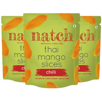 Natch Dried Thai Mango Slices, 100% All Natural, Vegan, Gluten Free, No Artificial Preservatives, Trans Fat Free, Rich in Antioxidants, Chilli Flavour, 150gm each (Pack of 3)