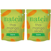 Natch Dried Thai Mango Slices, 100% All Natural, Vegan, Gluten Free, No Artificial Preservatives, Trans Fat Free, Rich in Antioxidants, Bare Flavour, 60gm each (Pack of 2)