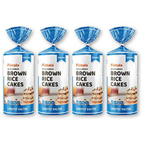 Pintola Organic Wholegrain Brown Rice Cakes - All Natural (Lightly salted, Pack of 4) (130 g x 4) | All Natural | 9 Wholegrain | No Cholesterol |Low Fat|Soy and Yeast Free|Only 30 Calories Per Cake
