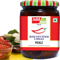 Add me Red Stuffed Chilli Pickles 500gm lal mirch ka Bharwa Banarasi Masala mirchi ka achar 500g Glass Jar