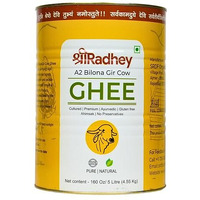 SHREERADHEY A2 Gir Cow Ghee | Traditional Bilona Churned | 5 Litre Tin