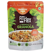 Fit & Flex Baked Granola | Mango Coconut | Oat Rich Cereal with Real Freeze Dried Fruits | Ready to Eat Healthy Breakfast Food | Cholesterol Free with Immunity Boosters - 275 GM