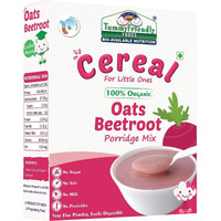 TummyFriendly Foods Certified 100% Organic Oats, Beetroot Porridge Mix | 100% Organic Oats for Baby 6 month | Rich in Protein, Healthy Fat, Iron and Dietary Fibre | No Sugar, No Salt, No Milk, No Chemicals, No Pesticides & No GMO | Made of Organic Oats and Baby Beetroot | Maximum Possible Nutrition From Real Food | Shelf Life 9 Months | 200g