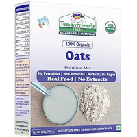 TummyFriendly Foods Certified Organic Oats Porridge Mix | India-Organic Certified Organic Oats for Baby 6 Months | No Sugar, No Salt, No Milk, No Chemicals, No Pesticides & No GMO | Rich in Protein, Beta Glucon, Healthy Fat and Dietary Fiber | Maximum Possible Nutrition From Real Food | Available in Trial Baby Packs too | Shelf-life 9 Months | 200g