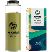 Tencha Iced Matcha Energy Drink | Pack of 5 Sachets + Tumbler 300 ML | Energy Drink Powder for Focus, No Preservatives | Stay Active 6 Hours Straight | Japanese Matcha Green Tea | Natural Caffeine