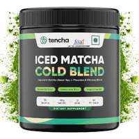 Tencha Iced Matcha Energy Drink, 30 Servings Jar, 180 GM | Energy Drink Powder for Focus, No Preservatives | Stay Active 6 Hours Straight | Japanese Matcha Green Tea | Natural Caffeine