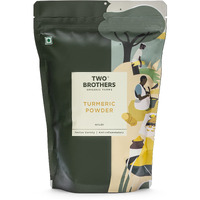 TWO BROTHERS ORGANIC FARMS - Turmeric Powder (500 Gm) | Naturally Grown, Stonegrinded Haldi Powder | Good For Digestive & Skin Health | Ground Turmeric Powder