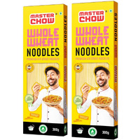 MasterChow Healthy Whole Wheat Noodles- Pack of 2 | 100% Atta | No Maida, Not Fried | Serves 10 Meals - 600gms