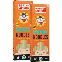MasterChow Japanese Ramen Noodles - Pack of 2| Egg Noodles | No Preservatives | Get Restaurant Style Taste in Just 10 Minutes | No Maida, Not Fried |Serves 4-5 Meals | 300gms Each