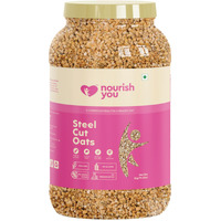 Nourish You Steel Cut Oats 2kg - 100% Wholegrain Oats | Breakfast Cereal for Weight Management | Diet Food | Rich in Fibre and Protein