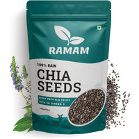Ramam Chia Seeds for Weight Management -100% Clean Superfood | Rich in Omega-3, Protein, Fiber & Calcium | Gluten-Free | Ideal for Weight Loss, Heart Health & Healthy Snacks | Versatile for Eating & Baking - 250g