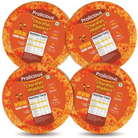 Prolicious High Protein Gluten free Chorafali Khakra | NO Palm Oil | Crispy | Ready to Eat | Flavourful | High Fiber Healthy Anytime Snack  (Pack of 4, 170 Grams each)