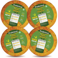 Prolicious 2X Protein Methi Khakra | NO Palm Oil | Crispy | Ready to Eat | Flavourful | High Protein Healthy Anytime Snack  (Pack of 4, 170 Grams each) (Methi)