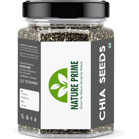 Nature Prime chia seeds 250g | chia seeds for weight loss | Omega-3 Seeds for Eating | Non-GMO and Fibre Rich Seeds (Jar pack)
