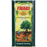 Figaro Olive Oil- Pure Olive Oil-Daily Cooking Oil- Perfect for Indian Dishes- Curries, Gravy- Imported from Spain- 1L Tin