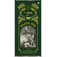 Jivo Extra Virgin Olive Oil 5 litre | Contains Vitamin E | Low in Saturated Fat | Natural and Cold Pressed Cooking Oil, for Dressings, Salad and Soups, Dips & Marinades (Pack of 1 (5L Tin)