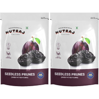 Nutraj California Prunes (Aalobukhaara) 400 Gram (200 Gram X 2) Pouch Dried Seedless | Delicious Pitted Prunes | Seedless Plums