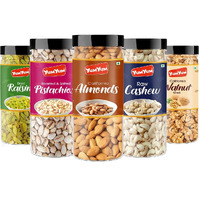 YUM YUM Dry fruits combo pack of 5 Healthy Badam, Kaju, Pista, Kishmish & Akhrot 750g - Almonds, Cashews, Pistachios, Raisins, Walnuts