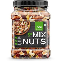 GreenFinity Healthy Nutmix 500g | Jar Pack | Dried Almonds, Black Raisins, Cashewnuts, Cranberries, Green Raisins, Walnut Kernels & Many More.