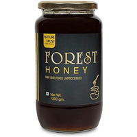 Nature Trust Raw Organic Forest Honey,1200 Gram, Wild, Unprocessed, Unheated, Non Pasteurized, Original Honey 100% Pure and Natural (1.2 Kg)