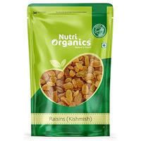 NutriOrganics Dry Fruits Premium Seedless Kishmish |Green Raisins Kismis |1kg pack