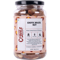 cravez Natural Exotic Brazil Nuts -250 Gm (Grade A ++ Nuts, Premium Jumbo Size, Imported) - Richest Natural Source Of Selenium, Dried