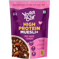 Yogabar Super High Protein Muesli 850g | 21g Protein | With Probiotics and Whey | No Refined Sugar | Easy on gut | Choco Almond | Protein Snack | High Fiber Food | Breakfast Cereal