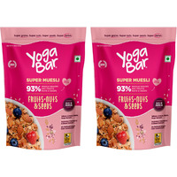 Yogabar Fruit and Nut Muesli 1kg | Muesli with 93% Whole Grains + Dried Fruits+ Nuts and Seeds | Wholegrains, No Added Preservatives
