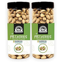 Wonderland Foods Dry Fruits | American California Roasted & Salted Jumbo Pistachios (Pista) 1Kg (500gX2) Jar Combo Pack | Super Crunchy & Delicious Healthy Snack | Vitamins & Minerals Rich
