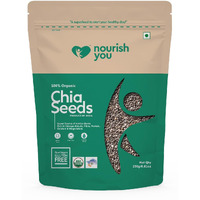 Nourish You Chia Seeds 250g - 100% Clean Chia Seeds for Eating | Certified Organic | Seeds for Weight Management | Rich in Calcium, Protein & Fiber, Omega 3 and Antioxidant | Healthy Snacks