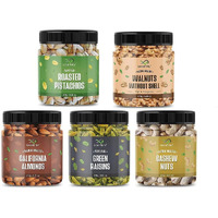 Greenfinity Dry Fruit Combo (Almonds, Cashews, Roasted Pistachios, Green Raisins - 250g, Walnuts Without Shells - 175g) Set of 1.175KG