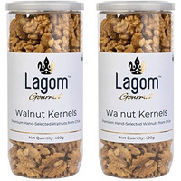 Lagom Gourmet Chilean Walnut Kernels 800g | All Natural | No Preservatives | No Additives | Gluten Free | Vegan | Plant Based | Non GMO | Walnuts Dry Fruit | Walnuts Without Shell | Akhrot Giri