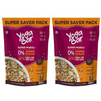 Yogabar Muesli Wholegrain Breakfast Cereals | Healthy Breakfast Cereals | Granola | Gluten Free | Antioxidant Rich | Healthy Food For Breakfast | Protein Rich, Nut (700Gm - Pack Of 2)