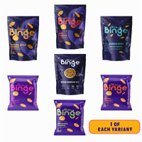 The Healthy Binge| Try Them All Pack| Baked not Fried Chips| As seen on Shark Tank India| Healthy Snacks| 0% Cholesterol| High Protein & Fiber | No MSG| Pack of 7