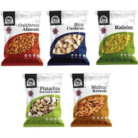 WONDERLAND FOODS Dry Fruits Combo with Pistachios, Almond, Cashew, Golden Raisins & Walnut Kernel (500g)