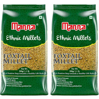 Manna Foxtail Millet (unpolished) 1Kg Natural Grains - (Kaon/Kang/Kangni/Kakum/Navani/korralu/Korra/Thinai) | Native Low GI Millet Rice | High Protein & 100% More Fibre than Rice