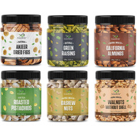 GreenFinity Dry Fruits Combo Pack - 1.425g (Almonds, Cashews, Pistachios, Raisins, Anjeer - 250g, Walnuts Without Shells - 175g) - All Premium.