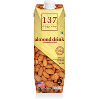137 Degrees Almond Drink Unsweetened | Lactose Free | Gluten Free | No Preservatives | Zero Cholesterol | Dairy Free| Source of Calcium & Vitamins - PACK OF 1 (1L)