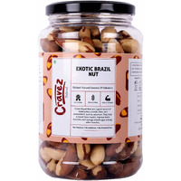 Cravez Natural Exotic Brazil Nuts -1000 Gm (Grade A ++ Nuts, Premium Jumbo Size, Imported) - Richest Natural Source of Selenium