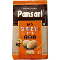 Pansari 100% Natural MP Sharbati Wheat Atta|Fresh from Farms | No Mixture| Ground to Order |Whole Wheat Atta|With No Preservative & Glutten Free- 5Kg