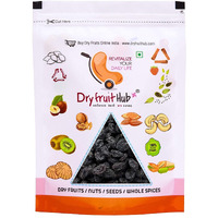 DRY FRUIT HUB Black Fresh Raisins With Seed 1Kg,Seeded Black Raisins,Afghan Black Raisins, Kali Kishmish With Seeds Black Kismis