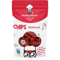 HEALTHY MASTER Vision to serve healthy Baked Beetroot Chips 200 Gram, Crispy Beetroot, Tasty with High Dietary Fiber and Nutrient|Content Gluten-Free Snack|High Protein and Fiber Rich